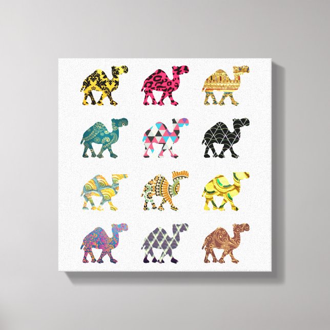 Fin roligt kamelkonst canvastryck (Framsida)