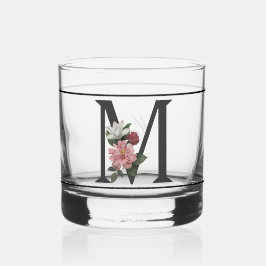 Fin Rosa Blommigt Decorated Black Monogram M