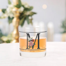 Fin Rosa Blommigt Decorated Black Monogram M