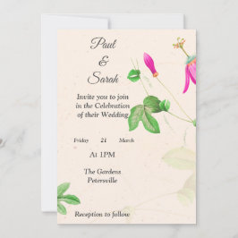 Fin rosa buds bröllopsinbjudan. inbjudningar