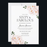Fin  Rosa Elegant 60:e födelsedag Inbjudningar<br><div class="desc">Fin  Rosa Elegant 60:e födelsedagsinbjudan Se matchande samling i Niche and Nest Store</div>