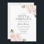 Fin  Rosa Elegant 60:e födelsedag Inbjudningar<br><div class="desc">Fin  Rosa Elegant 60:e födelsedagsinbjudan Se matchande samling i Niche and Nest Store</div>