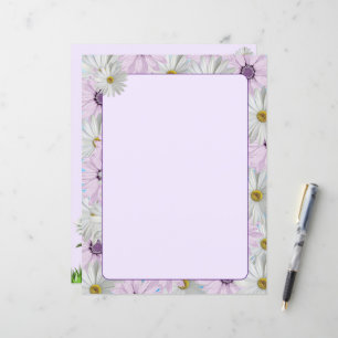 Fin Rosa och vita Daisy 8,5 x 11