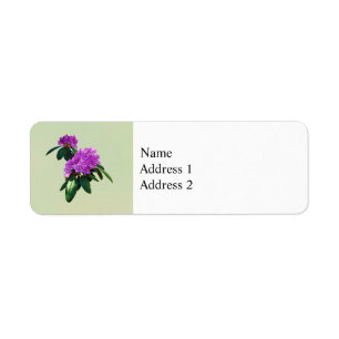 Fin Rosa Rhododendrons Returadress Etikett