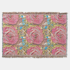 Fin rosa sommarblomma i ro filt