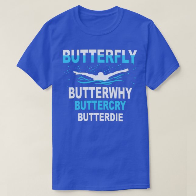Fin Simma Butterfly Stroke Swimming Snygg design G T Shirt (Design framsida)