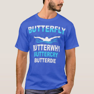 Fin Simma Butterfly Stroke Swimming Snygg design G T Shirt