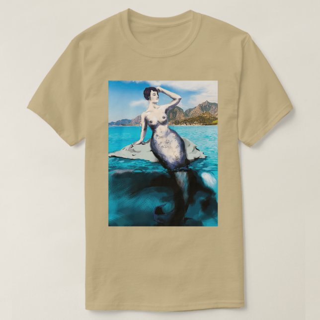 Fin sjöjungfru 3 t shirt (Design framsida)