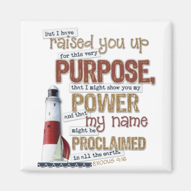 Fin skriptmagnet Exodus 9:16 Magnet (Framsidan)