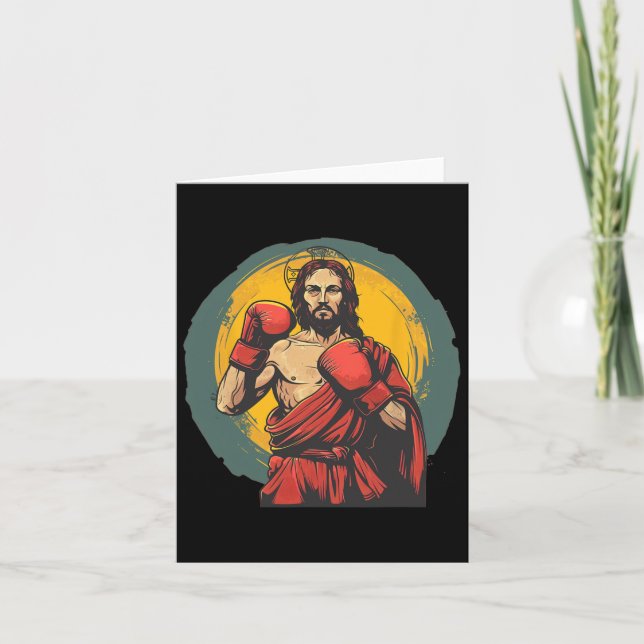Fin Slående Jesus kostym för boxer och boxing R Kort (Framsida)