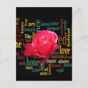 Fin, snygg, färgstark Lycklig Valentine-design Helg Vykort