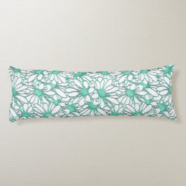 Fin, snygg och vit Blommigt Kroppskudde