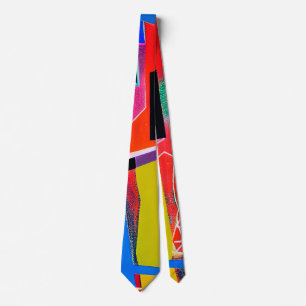 Fin Snyggt med fetstil Abstrakt Modern Art Slips