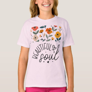 Fin, söt Blommigt Graphics-design inspirationerand T Shirt
