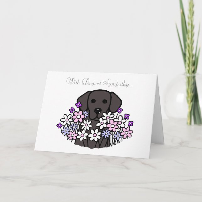 Fin Soul Black Labrador Illustration Kort (Framsida)