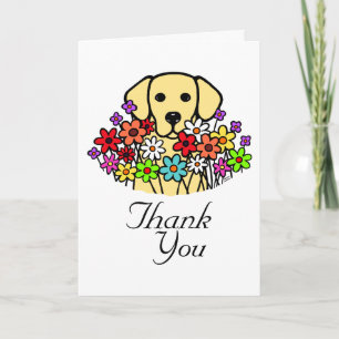 Fin Soul Gult Labrador Illustration Tack Kort