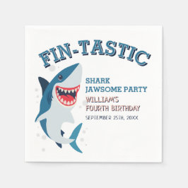 Fin-tastic Shark Birthday Jawsome Birthday Pappersservett