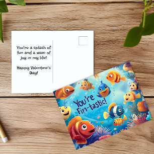 Fin-tastisk Kid Friendly Valentindag Helg Vykort