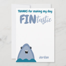 Fin-tastisk Tack av hajbarn under havet Inbjudningar