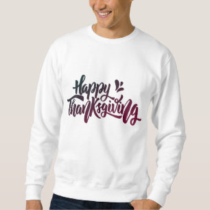 Fin texttypografi för Thanksgiving Lång Ärmad Tröja