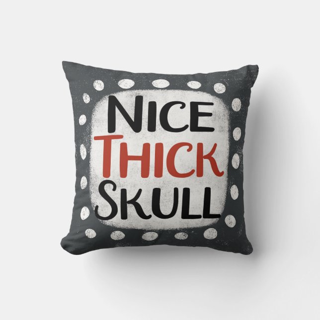 Fin tjockt Skull Dekorativ kudde (Framsida)