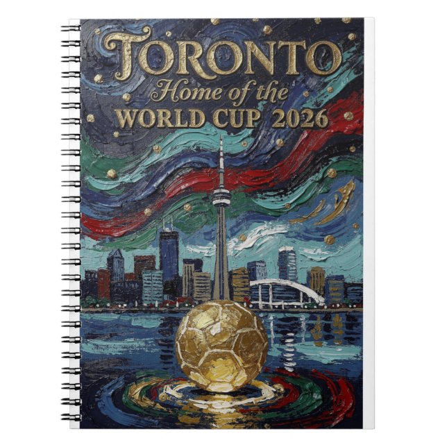 Fin Toronto Fotbollskonst 2026 Arena  Anteckningsbok (Framsidan)