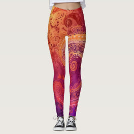 Fin traditionell Abstrakt Art Leggings