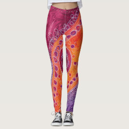 Fin traditionell Abstrakt Art Leggings