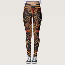 Fin traditionell Abstrakt Art Leggings