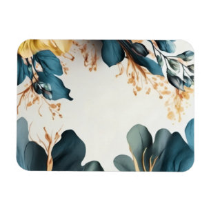 Fin vattenfärgad blommigt magnet