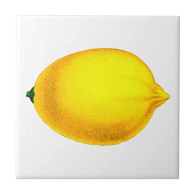 Fin vattenfärgscitron kakelplatta (Framsidan)