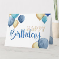 Fin vattenfärgsdesign Grattis på födelsedagen