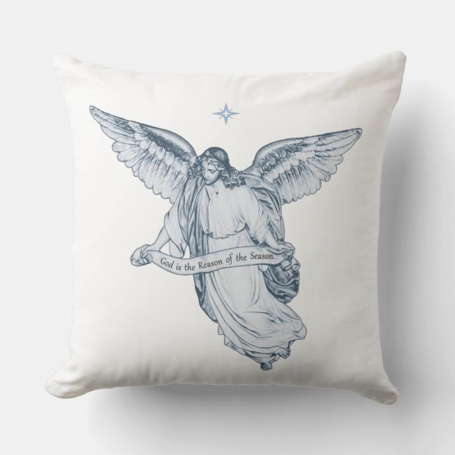 Fin Vintage Angel med Message Kudde (Framsida)