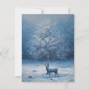 Fin Vintage Blå jul Ovanlig Julkort