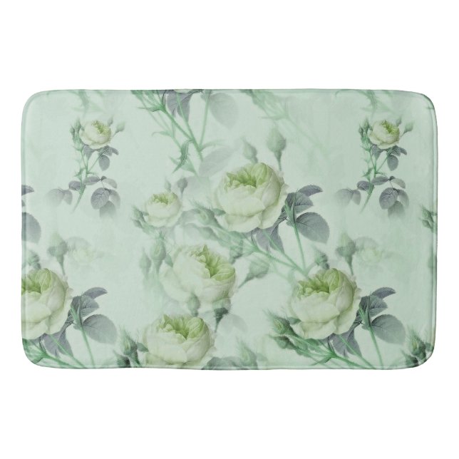 Fin Vintage Blommigt Badrumsmatta (Framsidan)