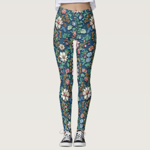 Fin Vintage Blommigt Leggings
