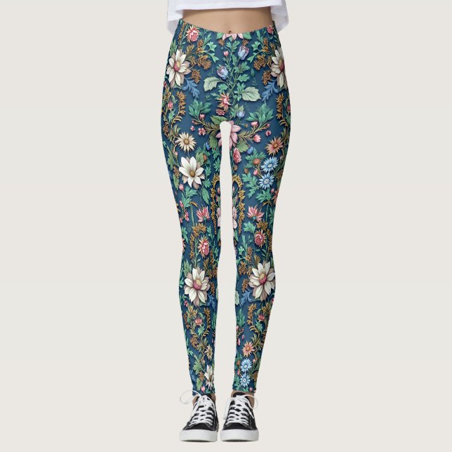 Fin Vintage Blommigt Leggings (Framsida)