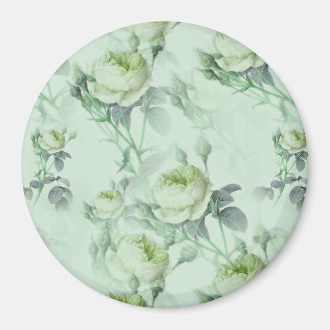 Fin Vintage Blommigt Magnet (Framsidan)