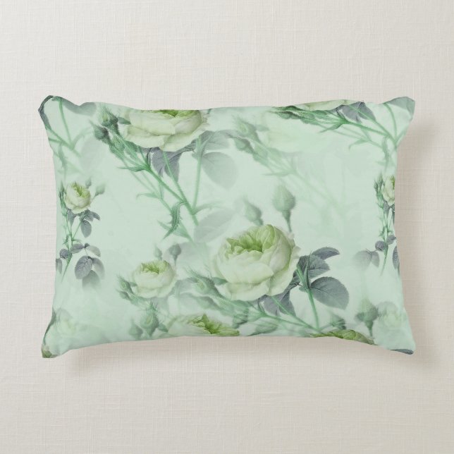 Fin Vintage Blommigt Prydnadskudde (Framsidan)