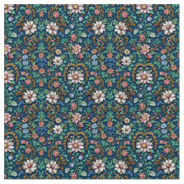 Fin Vintage Blommigt Tyg