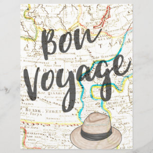 Fin vintage Bon voyage karta sida