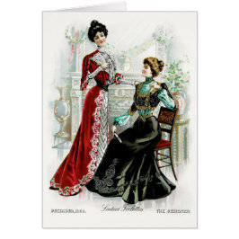 Fin Vintage Designer Women på 1900-talet Hälsningskort