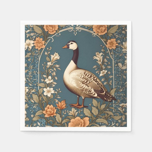 Fin Vintage Goose William Morris Inspired Pappersservett (Framsidan)