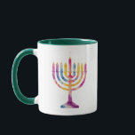 Fin Vintage Hanukkah Menorah Lycklig Hanukkah Mugg<br><div class="desc">Fin Vintage Hanukkah Menorah Lycklig Hanukkah</div>