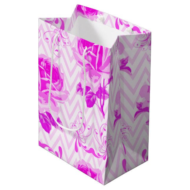 Fin Vintage Lila Blommigt (Framsidan Vinklad)