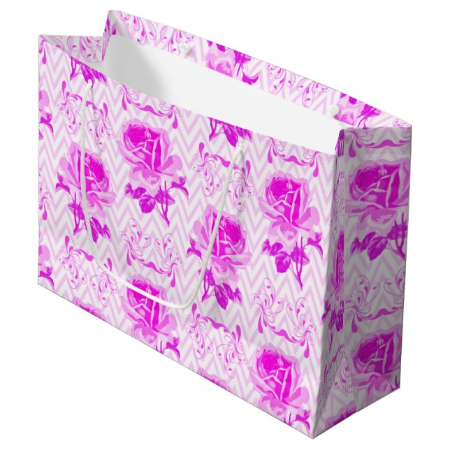 Fin Vintage Lila Blommigt (Framsidan Vinklad)