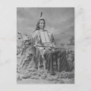 Fin Vintage Native American Porträtt Postcar Vykort