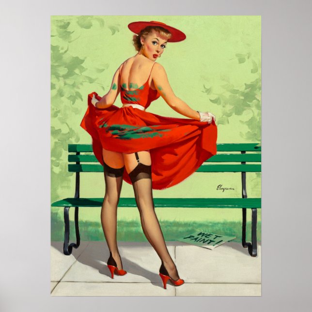 Fin Vintage Pin Up Girl Poster (Framsidan)
