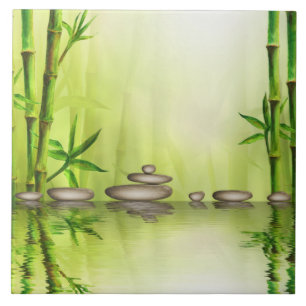 Fin Zen Relaxing Spa Illustration Kakelplatta