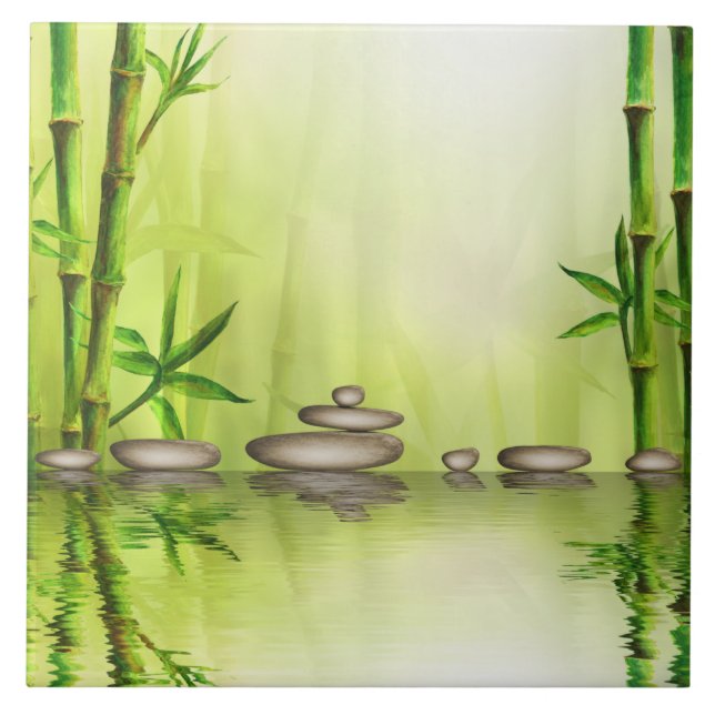 Fin Zen Relaxing Spa Illustration Kakelplatta (Framsidan)